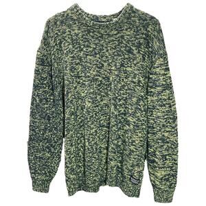 Levi’s Space Dye Crewneck Sweater Blue Green Knit Size Medium